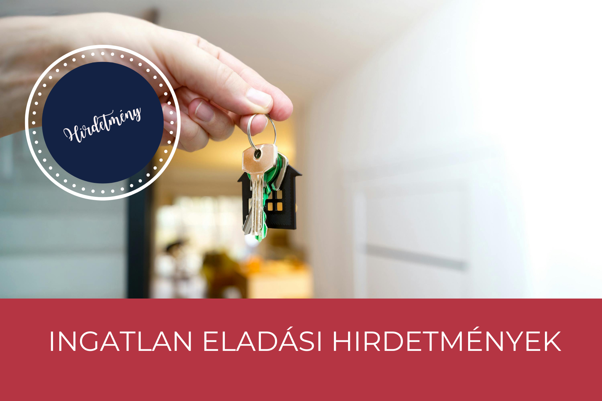 ingatlan eladási hirdetmény